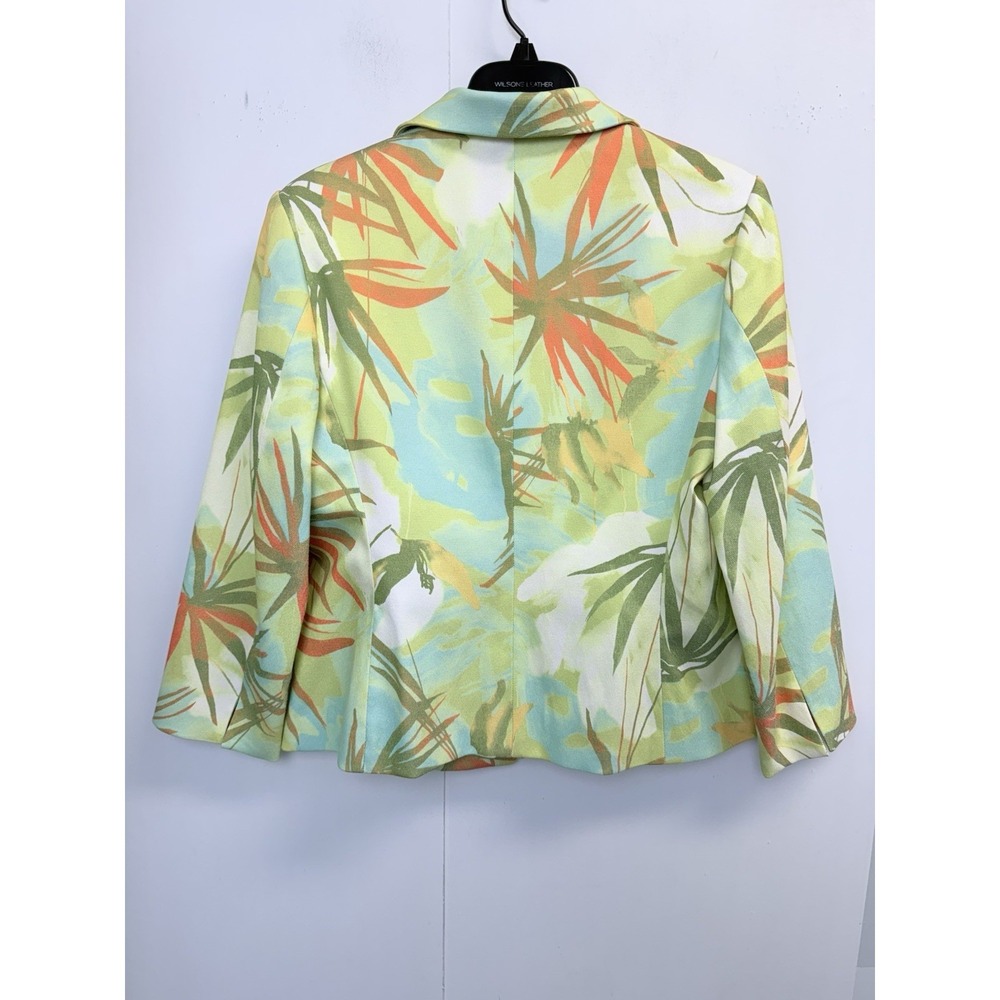 Andre Oliver Women's Size 10 Blazer Jacket Cotton Blend Floral‎ Pockets Lined - Picture 6 of 6